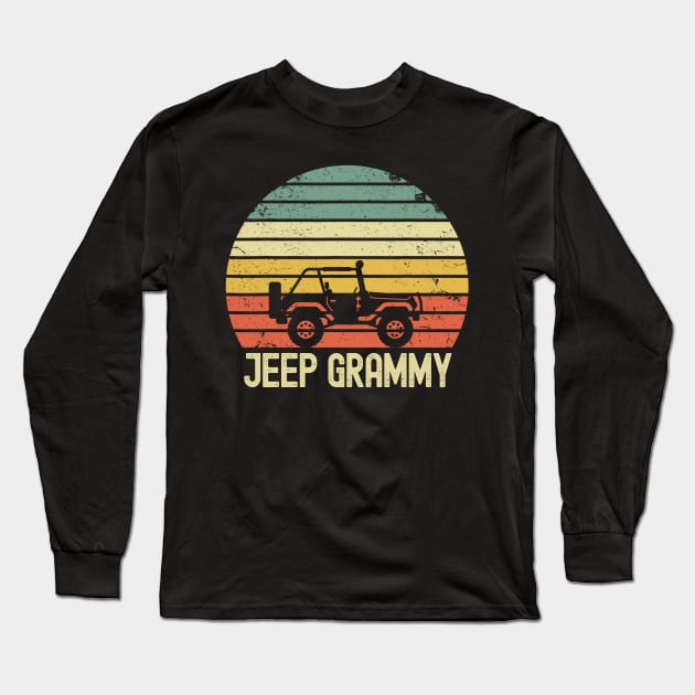 Jeep Grammy Vintage Jeep Long Sleeve T-Shirt by Oska Like